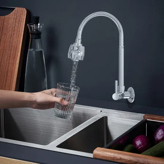 Sanitary Ware Metal Sink Tap Stainless Steel Flexible Tube Kitchen Faucet