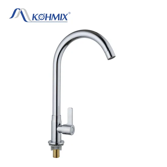 East Europe Market Zinc Kitchen Faucet with SUS304 Curved Pipe Wall Mounted 360 Swivel Kitchen Sink Faucet
