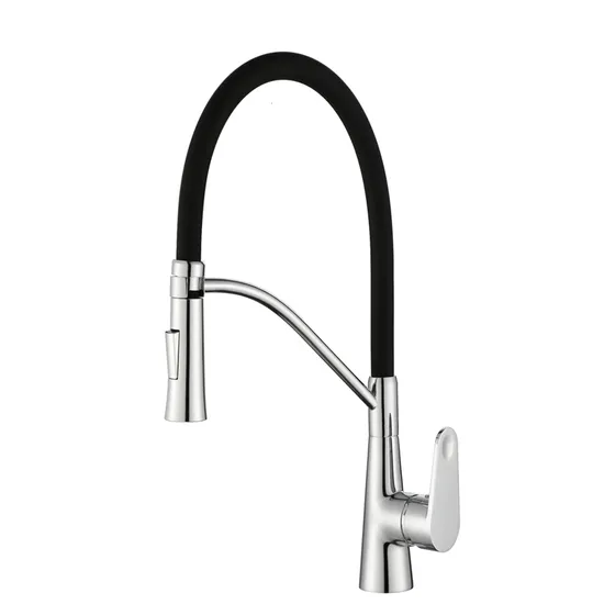 Brass Pull out Kitchen Faucet Monocomando with Dual-Function Sprayer Torneira Gourmet Tap