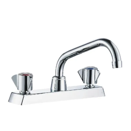 8" Chroming Dual Handle Kitchen Faucet