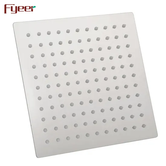 Fyeer 304 Stainless Steel Ultra Thin Square Rainfall Shower Head