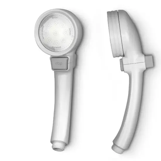 Switch Design White ABS Plastic Showerhead Watersaving Handheld Shower Head