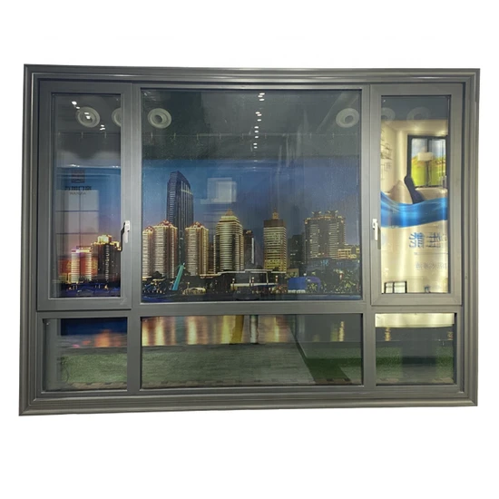 American Standard Double Tempered Glass Aluminum Casement French Window