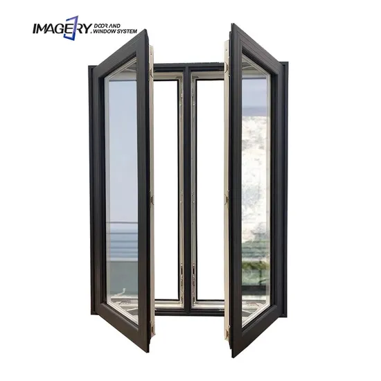 High Quality Modern Simple Aluminum Frame Metal Crank Casement Window