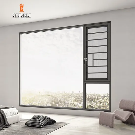 Modern Designed Single/Double Swing Aluminum French Doors with Main Tempered Glass Elegant for Villa Casement Window