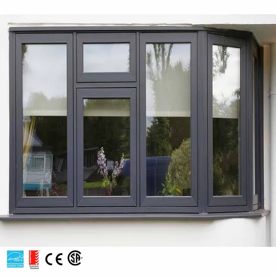 American 2 Panels Casement Windows Double Glazed Aluminum Outward Opening Window