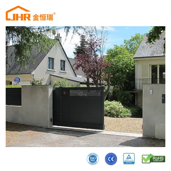 Outdoor Main Gate Design Country Aluminum Door Western Aluminum Sliding Gate Front Gate Automatic Aluminum Sliding Door Commercial Gates System