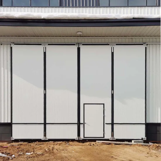 Aluminum Frame Industrial Sliding Warehouse Door, Non Rusting, Non Corrosive, Non Discolored, Sealed Around, Designed for a Service Life of Over 20 Years
