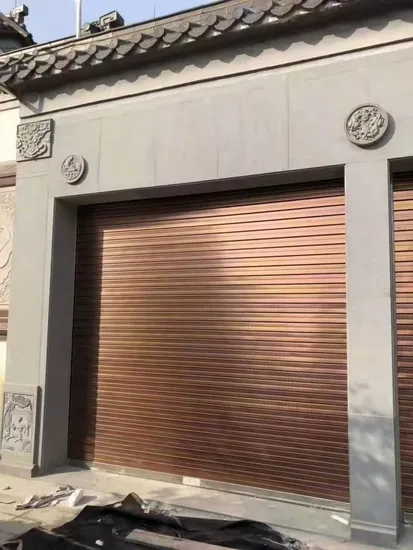 Automatic Residential Overhead Aluminum Roller Shutter Door Exterior Metal Roll up Gate for Car Garage