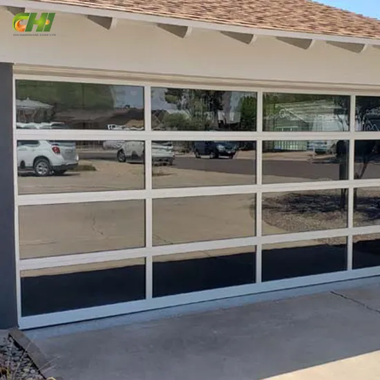 Plastic Glass Panel Garage Doors 16X7 16X8 Residential Glass Overhead Garage Door Rod Iron Glass Garage Door