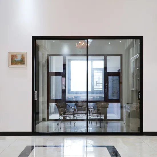 Latest Design Narrow Frame/Slim Frame Balcony Double Tempered Glass Exterior/Interioraluminum Sliding Door