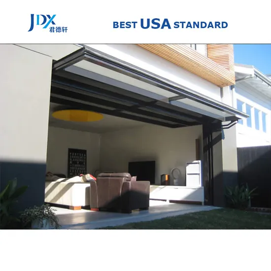 Residential Vertical Bifold Garage Doors Full View Folding Overhead Door Fold up Garage Door