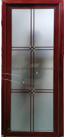 Best Price Black Frame Simple Grill Designs Frosted Glass Waterproof Aluminum Swing Door for Bathroom Kitchen (EA-2078)