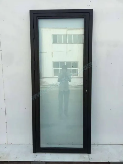 Impact Resistant Black Carbon Steel Frame Window and Doors with Triple Double Tempered Glass Composite Made in China Swing Door