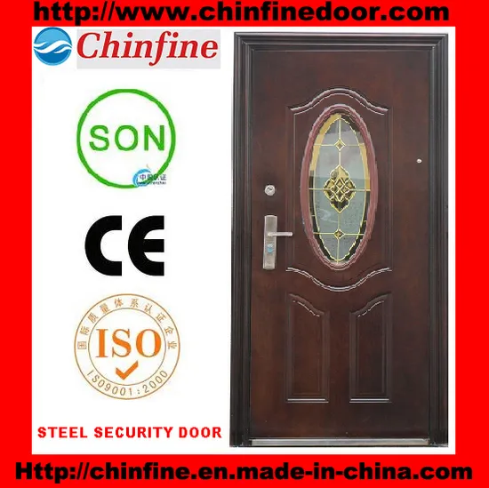 Steel Security Door with Glass (CF-066)