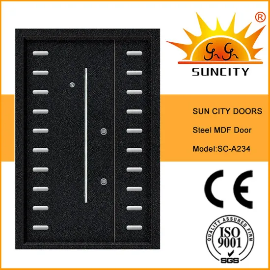 Swing Steel Unequal Double Door with Frame