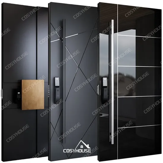 Stylish Stainless Steel Entrance Door for Outdoor with Contemporary Design