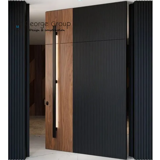 Villa Solid Wood Exterior Door Security Front Door Exterior Front Entry Doors
