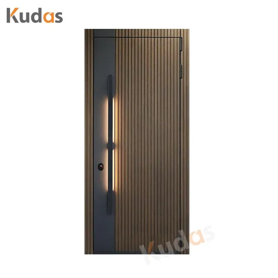 Kudas Modern Hotel Villa Commercial Main Doors Entrance Exterior Security Steel Wooden Door