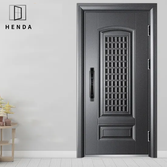 Us New Popular Wholesale Pirce Black Color Security Steel Metal Door