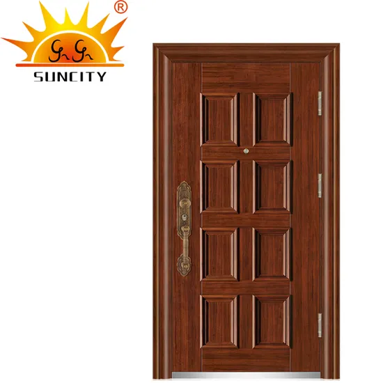 Cheap Exterior Entrance Main Security Front Wrought Iron Door