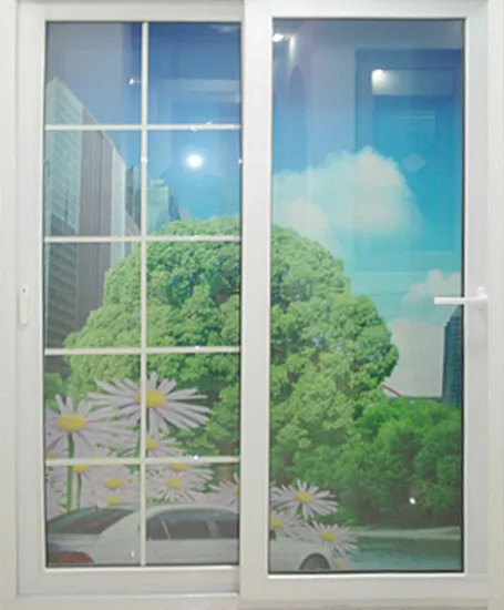 Design Modern Bedroom Waterproof Indoor PVC Polymer Grid UPVC Sliding Door