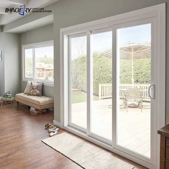 Latest Design UPVC Slide Bathroom Double Glazed PVC Sliding Door