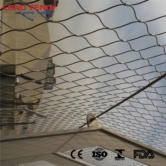 Flexible Wire Ferrule Cable Rope Mesh Net Wire Rope Zoo Fencing Mesh Stainless Steel Flexible Cable Wire Mesh Netting