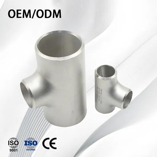 Stainless Steel Industrial/Customized/High Pressure Durable Wear-Resistant Weld Reducer Tee with Sand Blasting