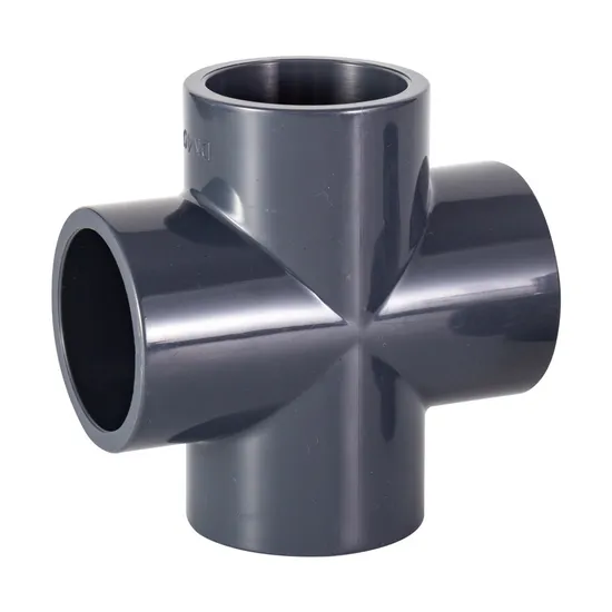 Factory Price DN200 Dark Grey PVC Pn16 Cross Tee for Water Treatment