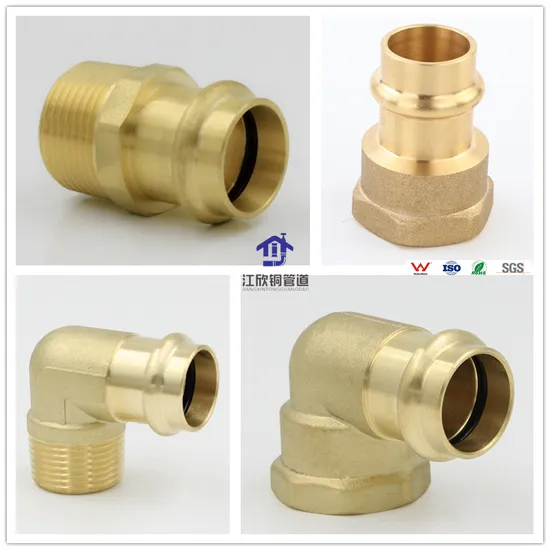 Lead Free Brass V-Press Cw511L Adapter /Elbow /Union Pipe Fitting