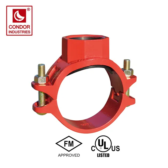 Fire Fighting UL FM Approval Style 3j Threaded Outlet Mechanical Tee