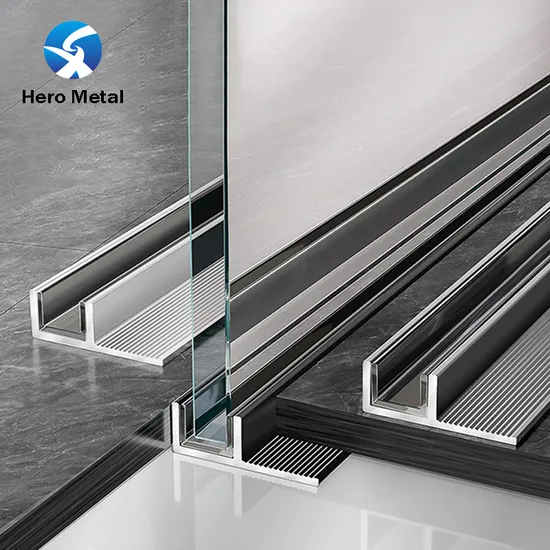 Aluminium Wholesale F-Shaped Profile for Shower Glass Profile F Shape Strip