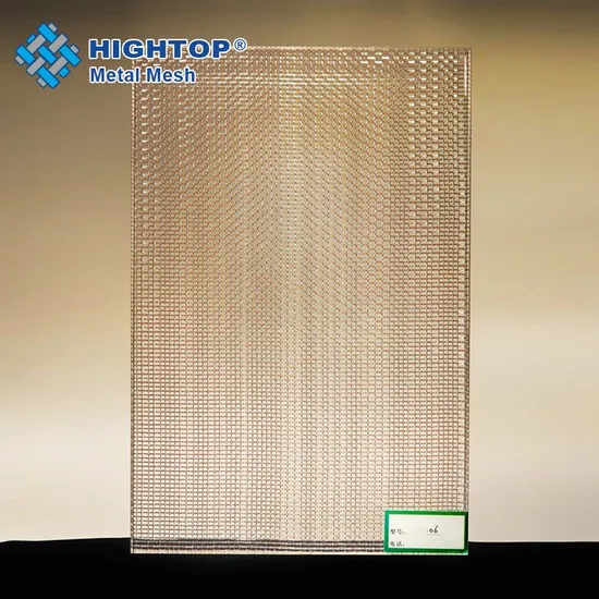 Factory Price Safety Matel Mesh Fabric Laminated Glass for Villa Interior Decoration