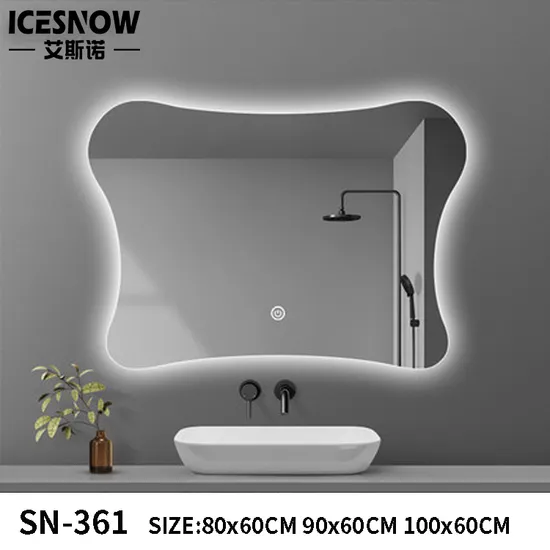 Irregular Style New Model Backit Glass LED Smart Bathroom Mirror