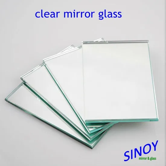 Sinoy Double Coated 1.1mm to 8mm Non-Wave Silver Coated Mirror Glass Sheet Copper Free Silver Mirror Stock or Custom Size OEM