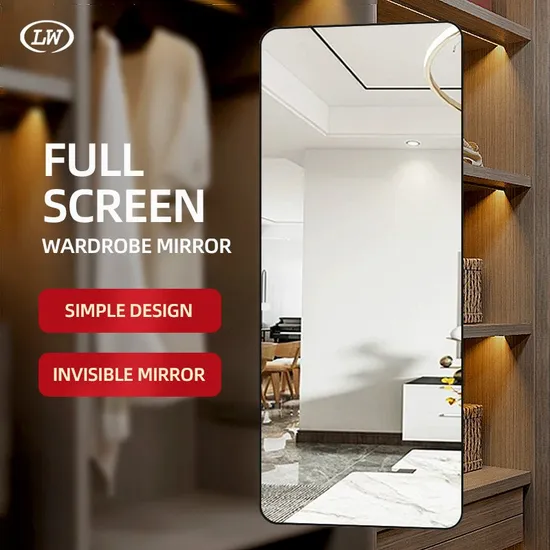 Full-Length High-Definition Space-Saving Pull-out Sliding Dressing Mirror with Aluminium Alloy Frame