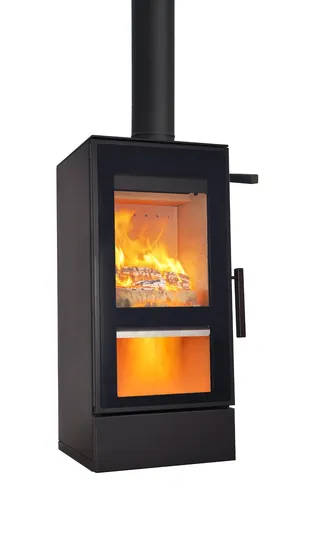 up and Down Visible Fire Burning Wooden Fireplace