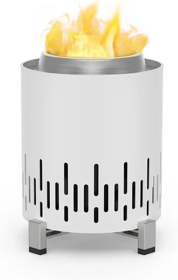 Portable Table Top Fire Pit Stainless Steel Mini Outdoor and Indoor Stove with Stand Campfire Firewood Stoves Low Smoke Burning Tabletop Firepit for Camping