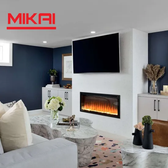 Customized Wall Mounted Energy Saving Design Chimney Living Room LED Electric Fireplace
