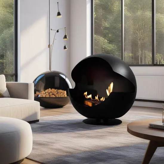 Eco-Friendly Ethanol Fireplace for Stylish Indoor and Outdoor Living