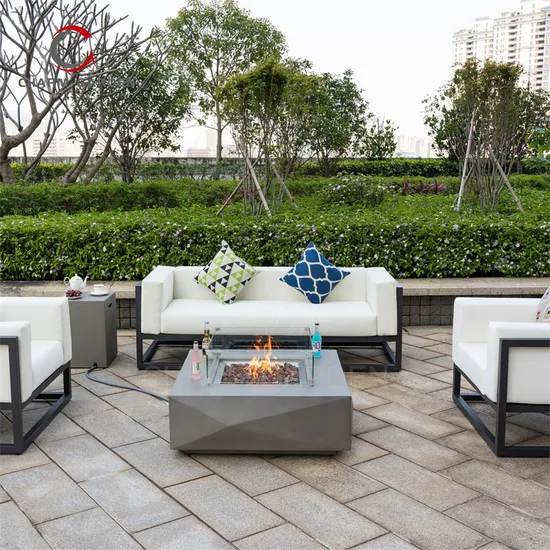 Outdoor Rectangle Fire Pit with Spark Screen