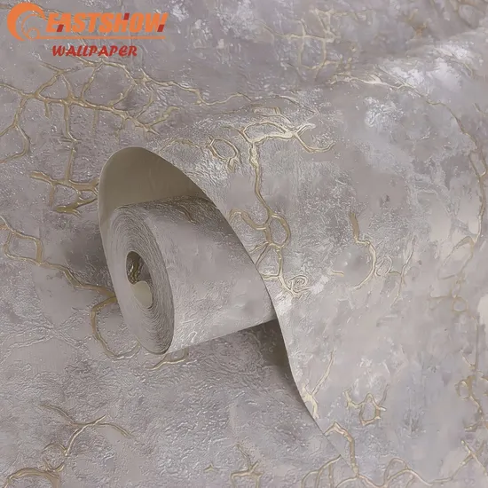Wholesale 3D Home Vermiculite Wall Paper PVC Korean Decorative Roll Wallpaper for Interior Design