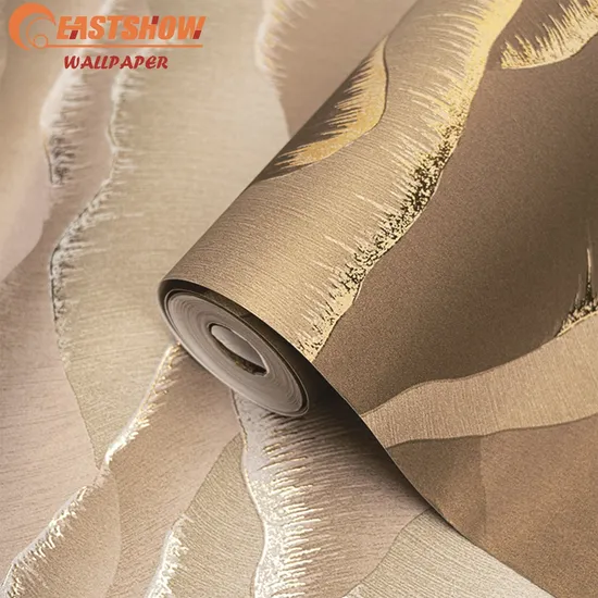 New Gold Stamp Non Woven Wallpaper Manufacture Wholesale Home Decorative Wall Paper