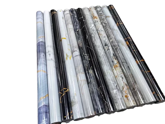 Marble Grain PVC Wall Stickers for Elegant Home Interiors Waterproof Wall Paper Panel Brick Sticker Self Adhesive Wallpaper