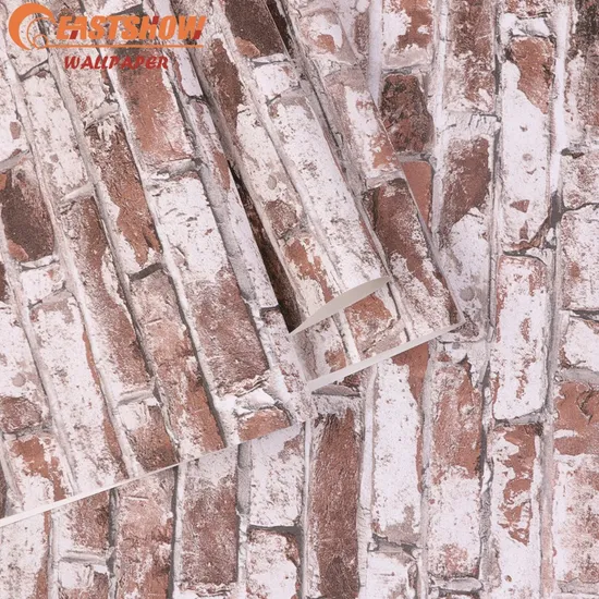 Wholesale Brick Design Waterproof 3D Vinyl Abstract Paper Wallpaper for Interior Decoration