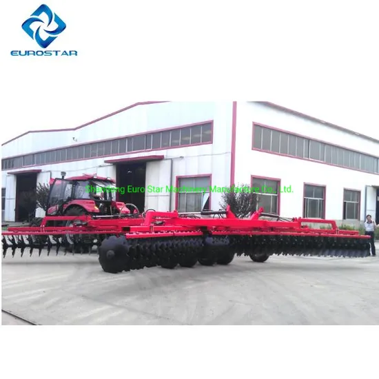 1bzd-7.5 Hydraulic Heavy Duty Disc Harrow for 350HP Tractor Trailed Agricultural Machinery Folding Fold Wing Light Opposed Offset Width 7.5m China Suppliers