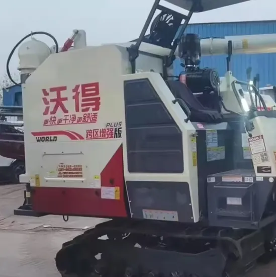 Low Price Chassis Raised World 112HP Rice and Wheat Combine Harvester