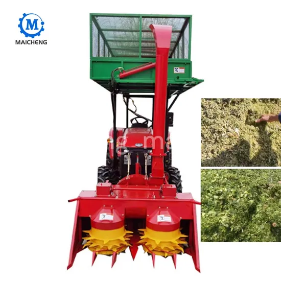 Double Rows Tractor Mounted Silage Forage Harvester Machine 2 Row Corn Stalk Napier Grass Alfalfa Combine Silage Harvester Price