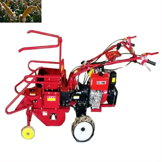 Small Self-Propelled Walking Tractor Corn Harvester Crushing Corn Straw